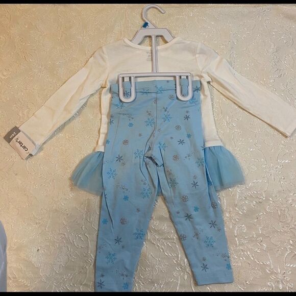 Carter’s 2 piece wish top & snowflake leggings set - Picture 5 of 12